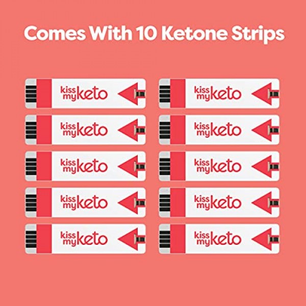 Kiss My Keto Blood Meter Kit for Ketosis Testing — 1 x Keto Meter...