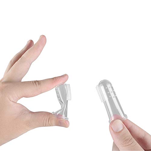 Kiwochy 6 PCS Three Sided Pet Toothbrush Dog Tooth Brush Silicone...