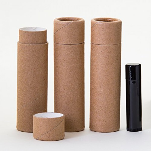 2 OZ Kraft Paperboard Lip Balm/Deodorant/Cosmetic/Lotion Tubes x100