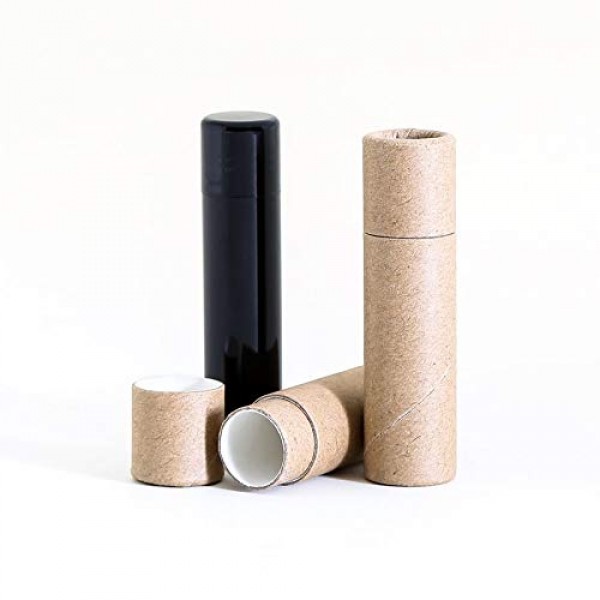 6 mL Kraft Paperboard Lip Balm/Salve/Cosmetic/Lotion Tubes x 100