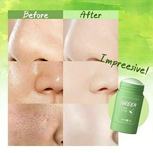 2PCS Green Tea Purifying Clay Stick Mask, Face Moisturizes Oil Co...