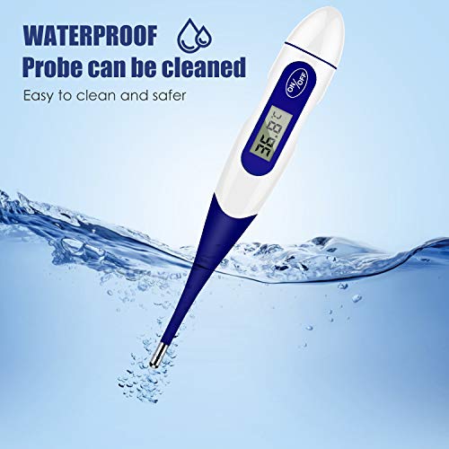 Oral Thermometer Fever Basal Body Thermometer with Flexible Water...