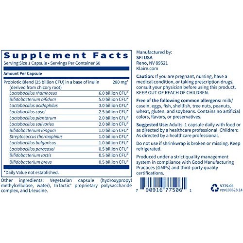 Klaire Labs Ther-Biotic Complete - 25 Billion CFU Probiotic Suppl...
