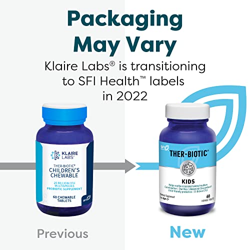 Klaire Labs Ther-Biotic Kids Chewable Probiotic - 25b CFU Lactoba...