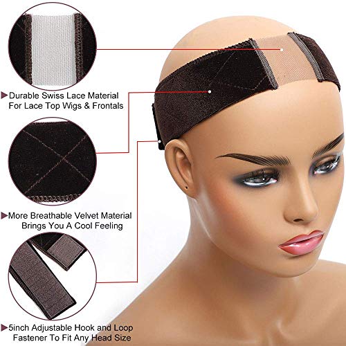 Wig Grip Headband for Wigs and Hats Velvet Non-slip Hair Band Com...