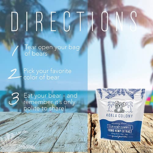 Koala Colony Hemp Gummies – 100mg Natural Hemp Extract – Blueberr...