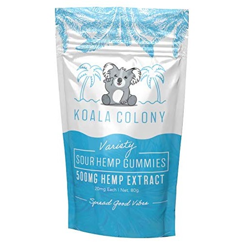 Koala Colony Hemp Gummies, 500mg Natural Hemp Extract, Sour Hemp-...