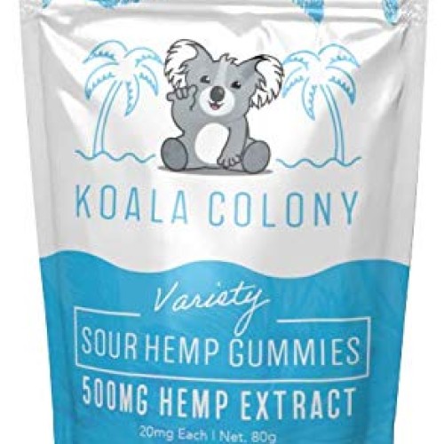 Koala Colony Hemp Gummies, 500mg Natural Hemp Extract, Sour Hemp-...