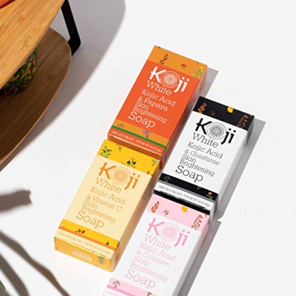 Koji White Kojic Acid & Vitamin C Skin Brightening Soap 2.82 oz ...