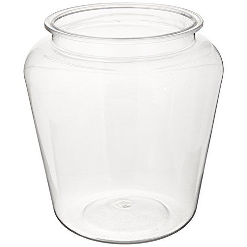 Koller Products 1-Gallon Fish Bowl, Shatterproof Plastic with Cry...