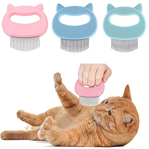 3PCS Cat Comb, Cat Hair Removal Massaging Shell Comb Pet Grooming...