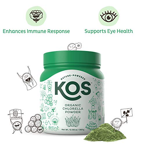 KOS Organic Chlorella Powder - Non-Irradiated, Neutral Tasting - ...