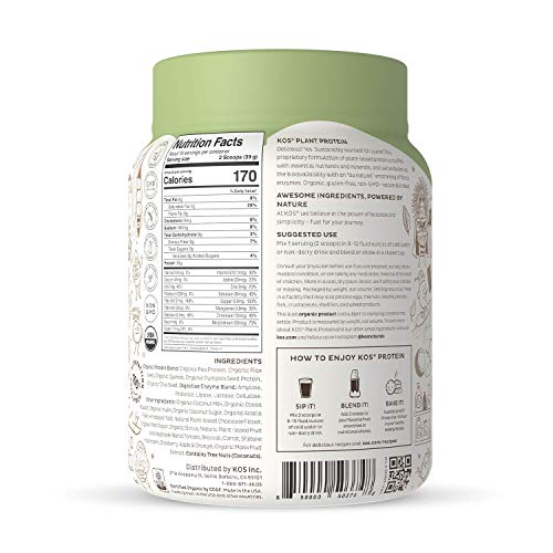 KOS Vegan Protein Powder - Delectable Chocolate Chip Mint Flavor ...