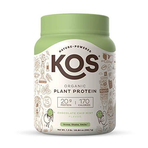 KOS Vegan Protein Powder - Delectable Chocolate Chip Mint Flavor ...