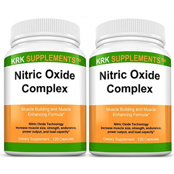 2 Bottles Nitric Oxide Complex 3500mg Per Serving L-Arginine HCL ...