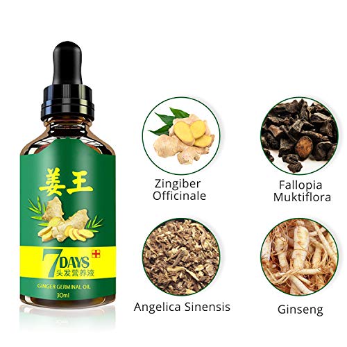 Ginger Germinal Oil Hair Growth Serum 2PCS + Bonus Hair Comb | Gi...