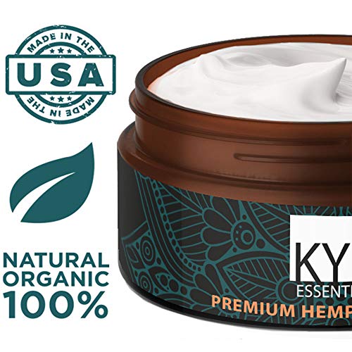 Organic Hemp Natural Pain Relief Cream 500mg by KYU - Therapy for...