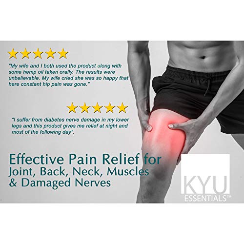 Organic Hemp Natural Pain Relief Cream 500mg by KYU - Therapy for...