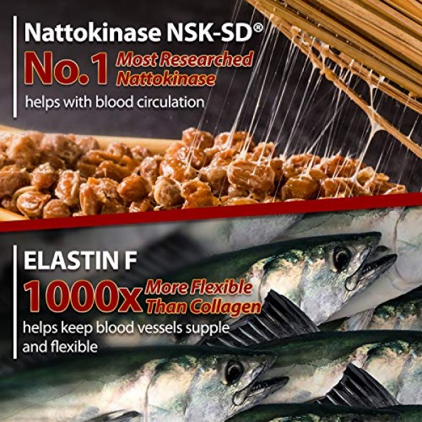 LABO Nutrition VesseCLEAR EX: Nattokinase NSK-SD+Elastin F for Cl...