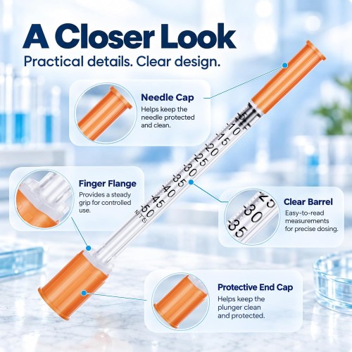0.5ml Syringes 31G 5/16