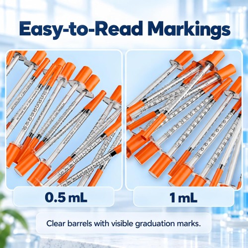 0.5ml Syringes 31G 5/16