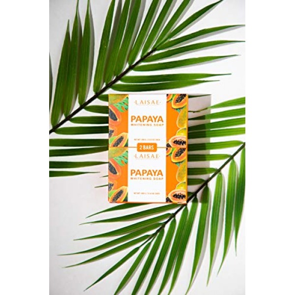 Papaya Whitening Soap - For Natural Skin Lightener - Help Exfolia...