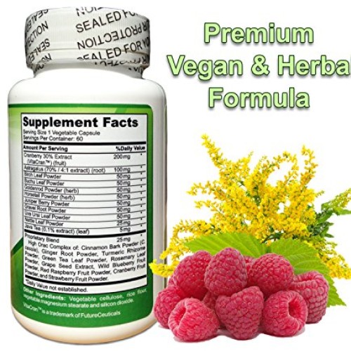 Kidney Support, Cleanse & Detox - Supplement with Organic Cranber...