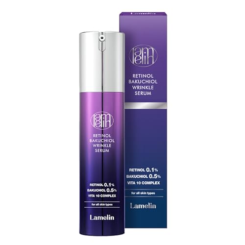 Lamelin Wrinkle Serum Cream, 1.76 Fl Oz, Retinol & Bakuchiol & Ni...