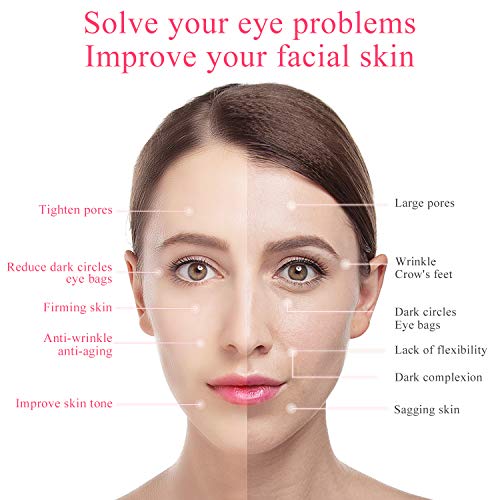 LANDWIND Eye Massager, Ionic Eyes Facial Heated Massager Wand wit...