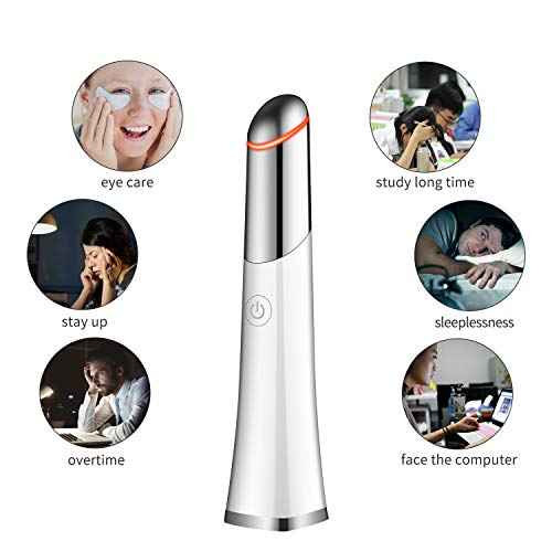 LANDWIND Eye Massager, Ionic Eyes Facial Heated Massager Wand wit...
