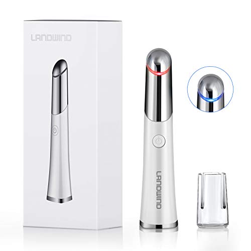LANDWIND Eye Massager, Ionic Eyes Facial Heated Massager Wand wit...