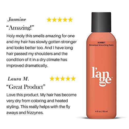Lange Hair Sorbet Smoothing Balm for Women and Men’s hair, Parab...