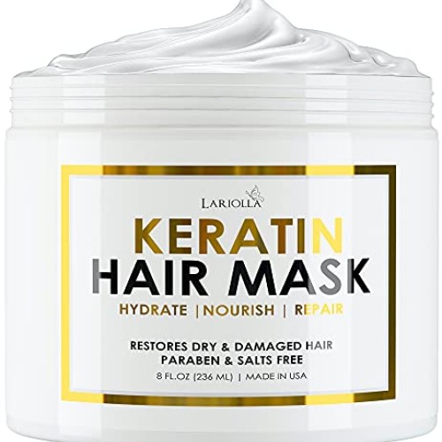 Keratin Hair Mask - Repairs Dry & Damaged Hair - Professional Ker...