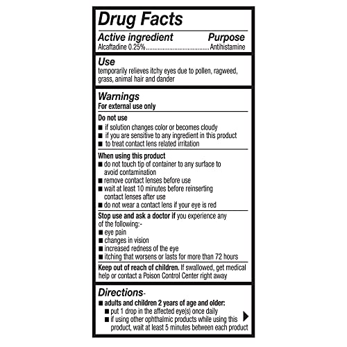 Lastacaft Once Daily Eye Allergy Itch Relief Drops, 60 Day Supply...