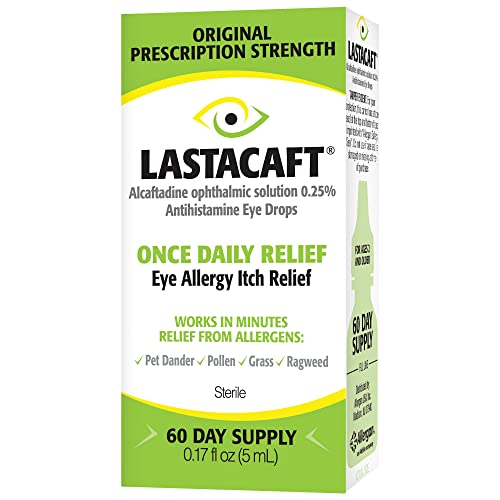 Lastacaft Once Daily Eye Allergy Itch Relief Drops, 60 Day Supply...