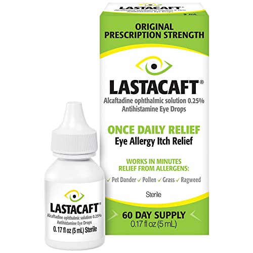 Lastacaft Once Daily Eye Allergy Itch Relief Drops, 60 Day Supply...