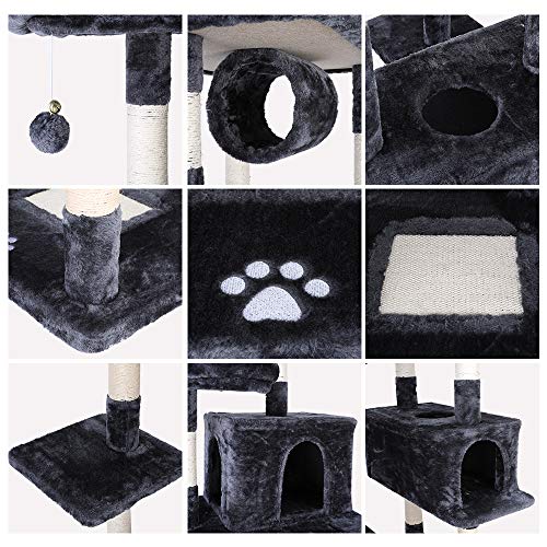 LAZY BUDDY 80 Multi-Level Cat Tree XXL Play House Climber Activi...