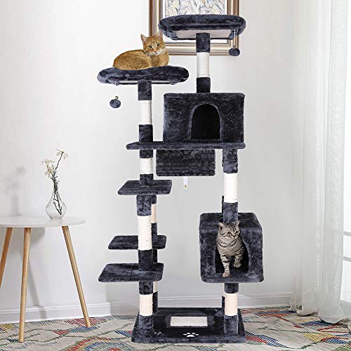 LAZY BUDDY 80 Multi-Level Cat Tree XXL Play House Climber Activi...