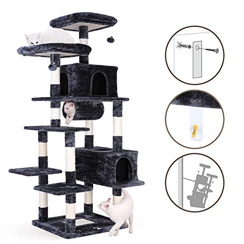 LAZY BUDDY 80 Multi-Level Cat Tree XXL Play House Climber Activi...