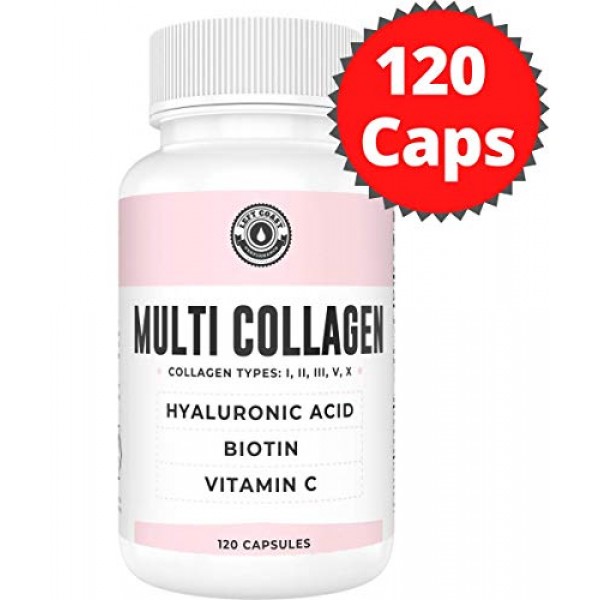 Collagen Capsules with Biotin, Hyaluronic Acid, Vitamin C.. Hydro...