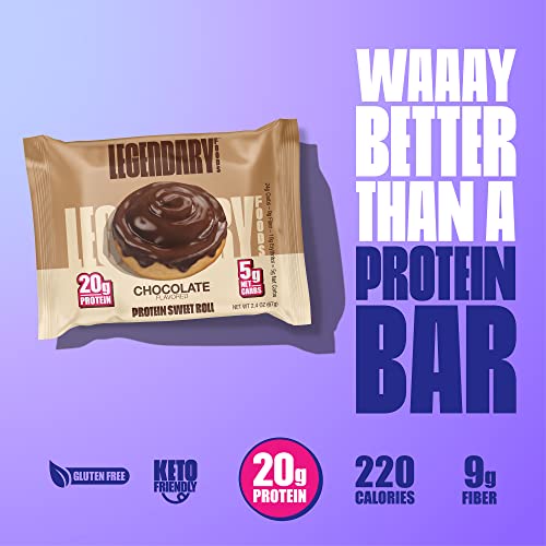 Legendary Foods High Protein Snack Chocolate Sweet Roll | 20 Gr P...