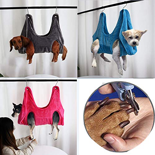 LELEBEAR Pet Hammock Helper Dog and Cat Grooming Hammock, Soft an...