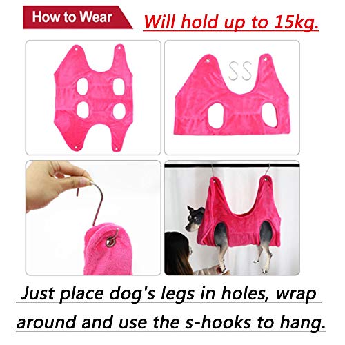 LELEBEAR Pet Hammock Helper Dog and Cat Grooming Hammock, Soft an...