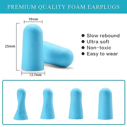 Lenicany 30Pair Soft Foam Ear Plugs, 35dB Disposable Sound Blocki...
