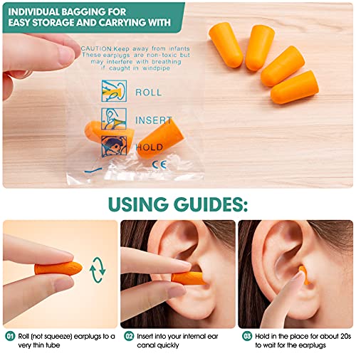 50 Pairs Earplugs for Noise Canceling Ear Plugs for Sleep Work Sn...