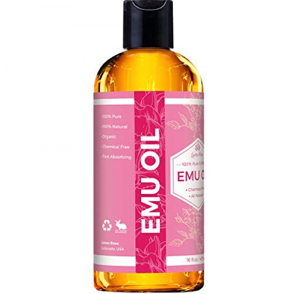 Leven Rose Emu Oil 100% Pure Natural Scar Minimizer Anti Aging Sk...