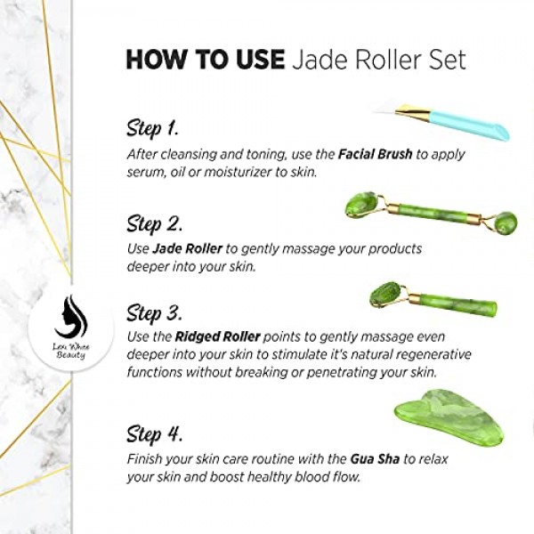 Gua Sha Massage Tool - Jade Roller Face Roller Stone Guasha 6 in ...