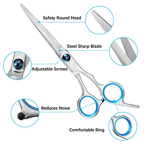 Professional Hair Cutting Scissors kit, Liaboe 12 Pcs Hairdressin...
