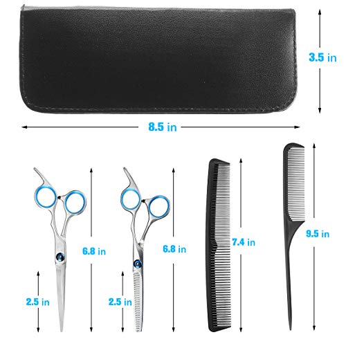Professional Hair Cutting Scissors kit, Liaboe 12 Pcs Hairdressin...