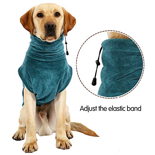 LIANZIMAU Dog Bathrobe Towel Gown Ultra Light Luxury Soft Super A...